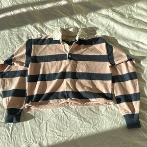 Abercrombie & Fitch Cropped Rugby Long Sleeve